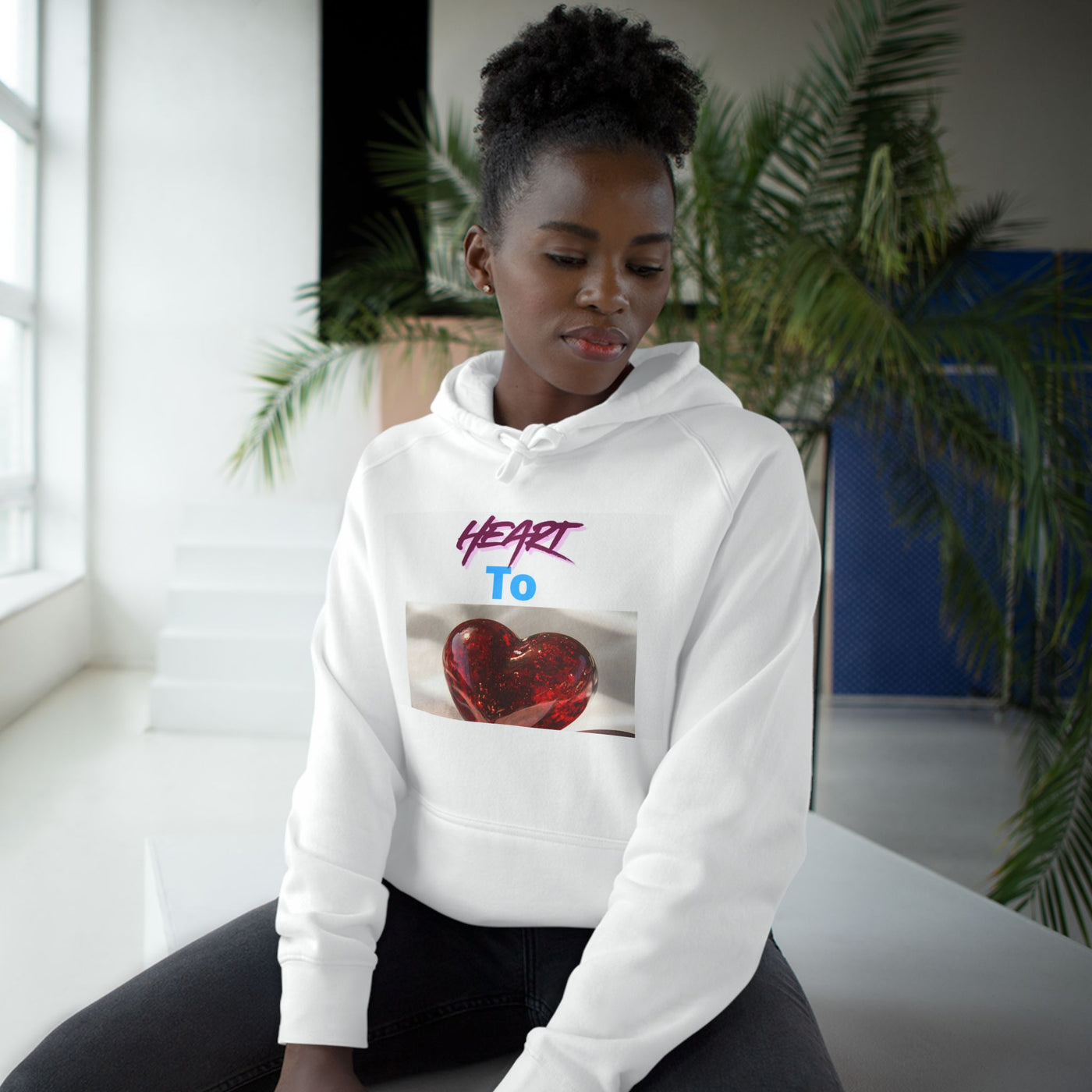 Heart To Red Glass Heart Hoodie