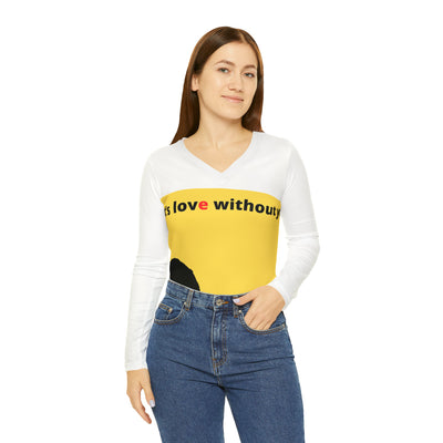 Women's Long Sleeve V-neck Shirt (AOP)