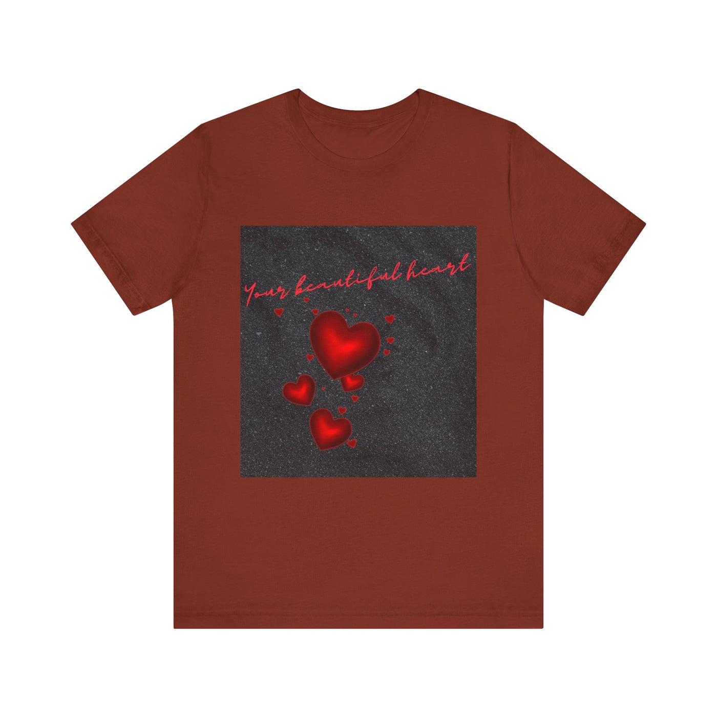Your Beautiful Heart Unisex Short Sleeve Tee - Romantic Heart Design