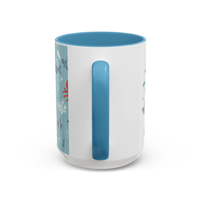 Cute Ocean Animal Accent Mug, Perfect Gift for Marine Lovers, Fun Coffee Cup, Sea Life Decor, Unique Birthday Present