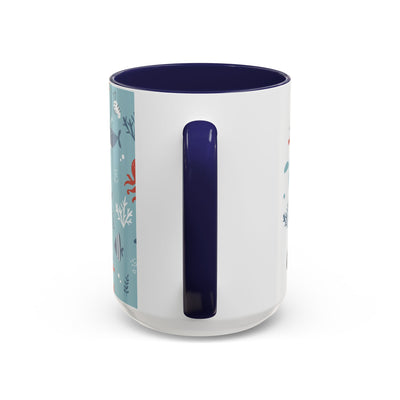 Cute Ocean Animal Accent Mug, Perfect Gift for Marine Lovers, Fun Coffee Cup, Sea Life Decor, Unique Birthday Present