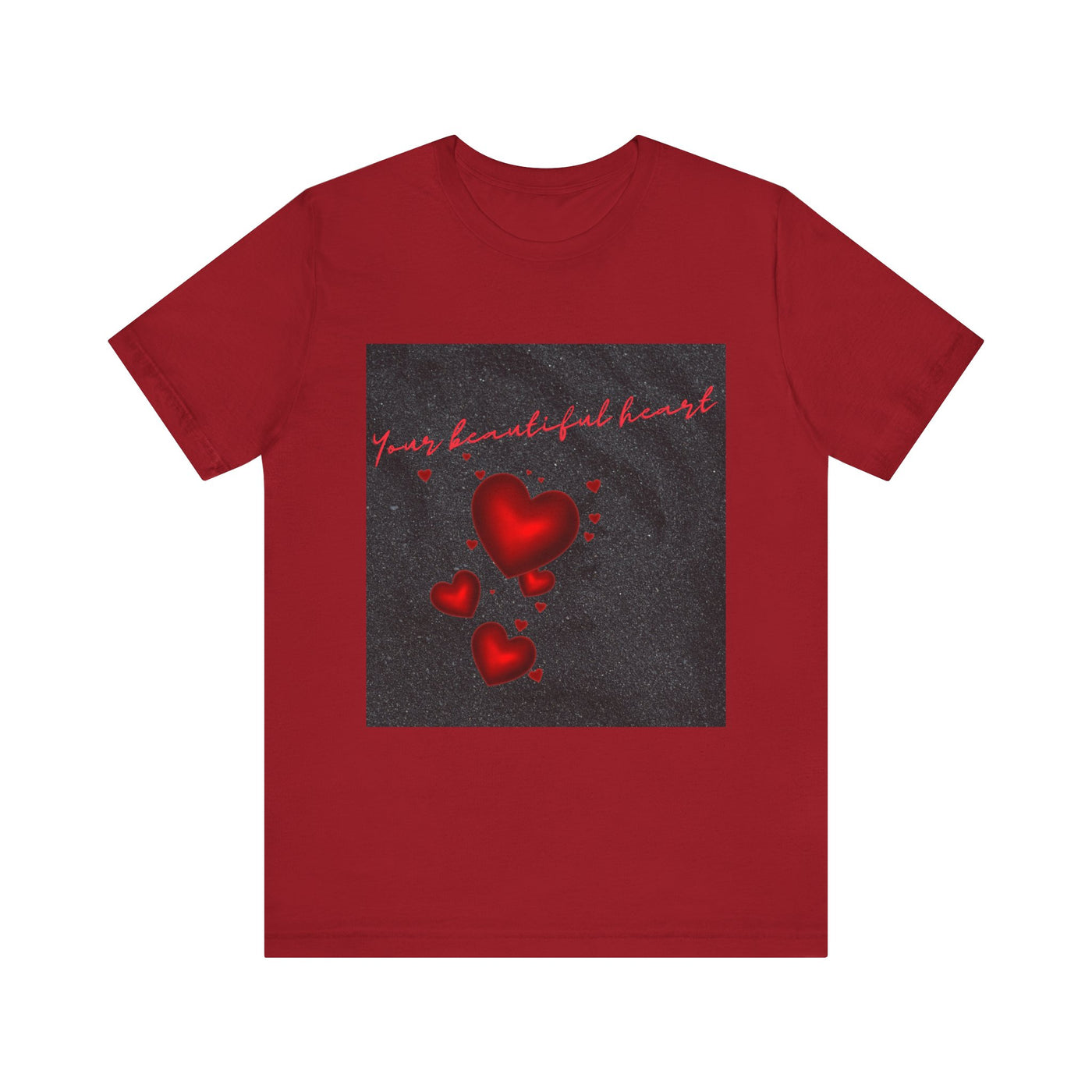 Your Beautiful Heart Unisex Short Sleeve Tee - Romantic Heart Design