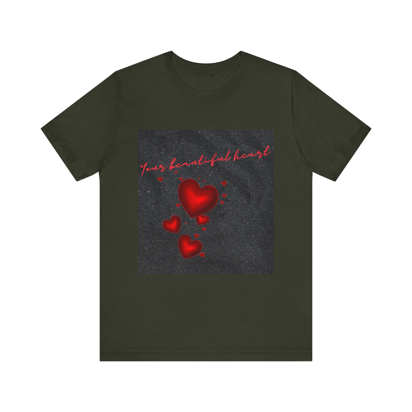 Your Beautiful Heart Unisex Short Sleeve Tee - Romantic Heart Design