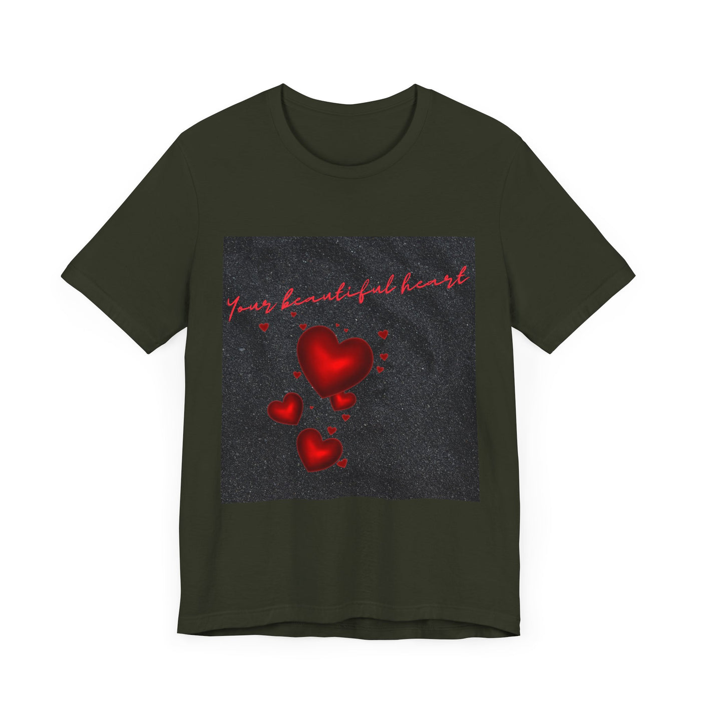 Your Beautiful Heart Unisex Short Sleeve Tee - Romantic Heart Design