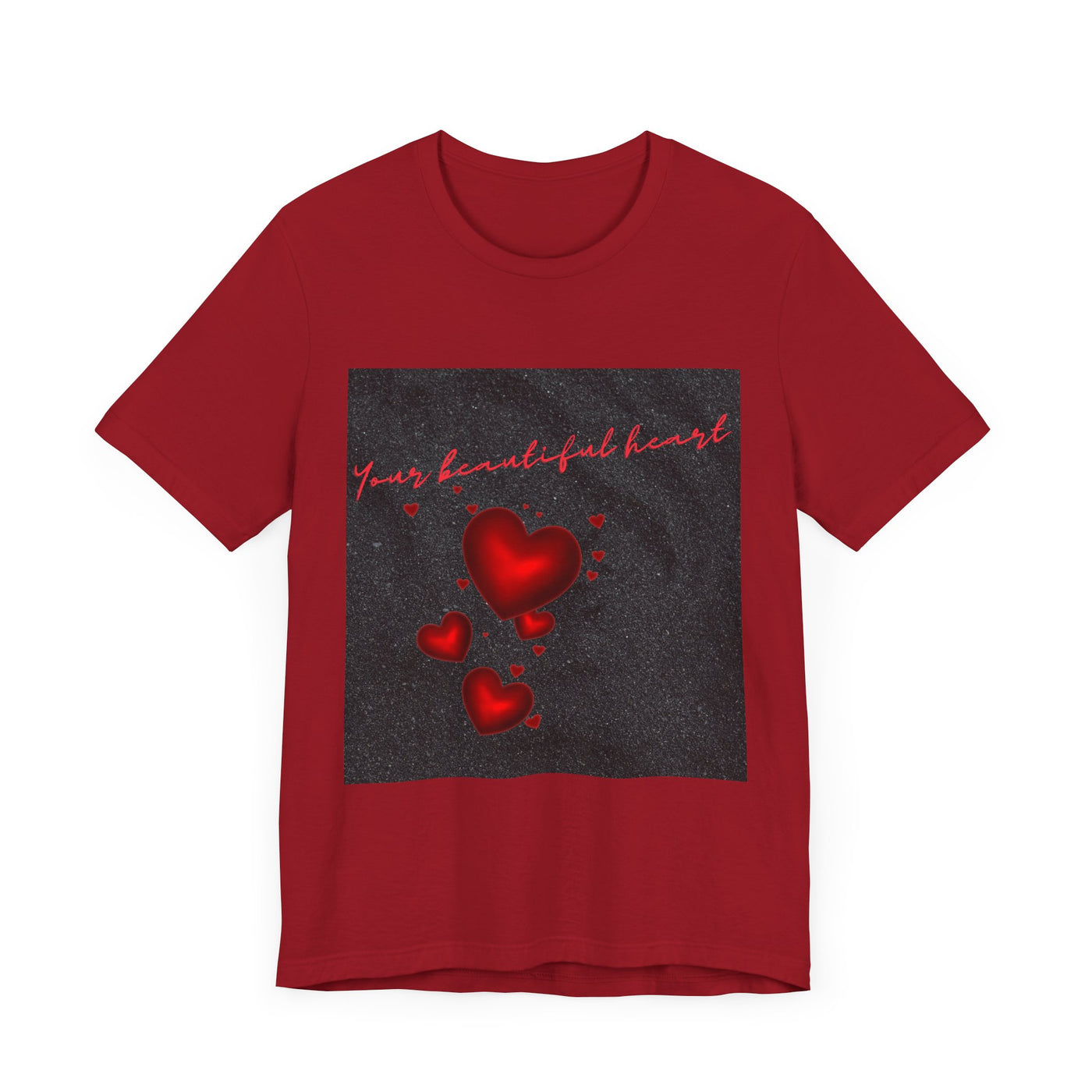 Your Beautiful Heart Unisex Short Sleeve Tee - Romantic Heart Design