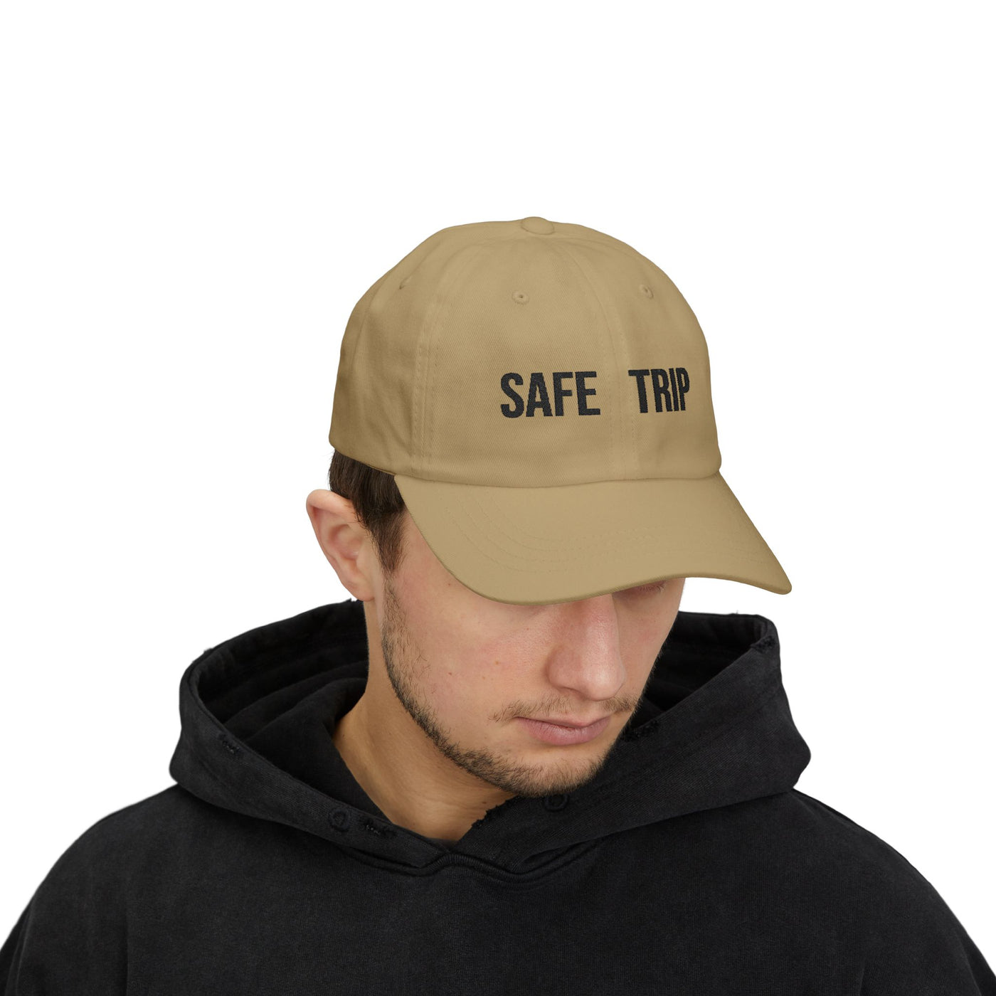 Safe Trip Classic Dad Cap - Casual Sun Hat, Travel Accessory, Gift for Dads, Everyday Wear, Adventure Ready