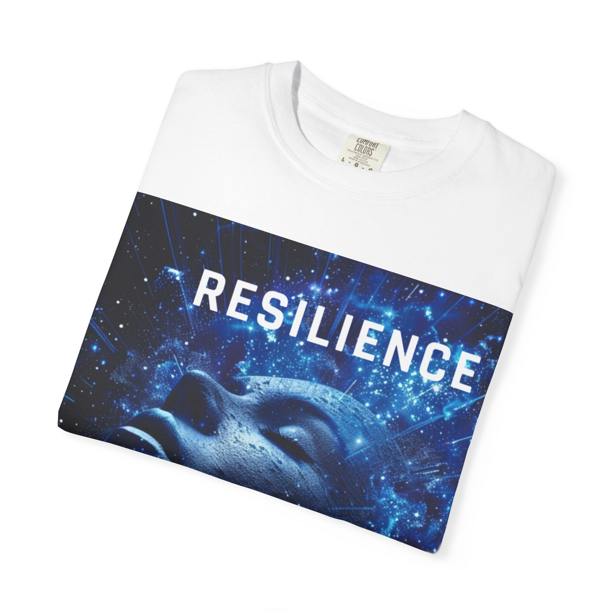 Resilience Graphic T-Shirt — Inspirational Cosmic Portrait Tee