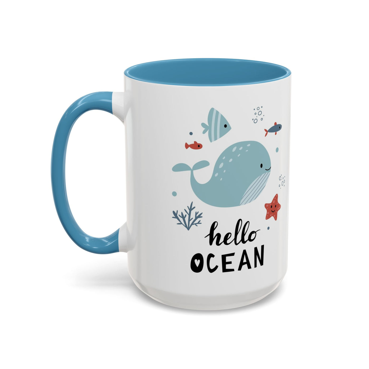 Cute Ocean Animal Accent Mug, Perfect Gift for Marine Lovers, Fun Coffee Cup, Sea Life Decor, Unique Birthday Present