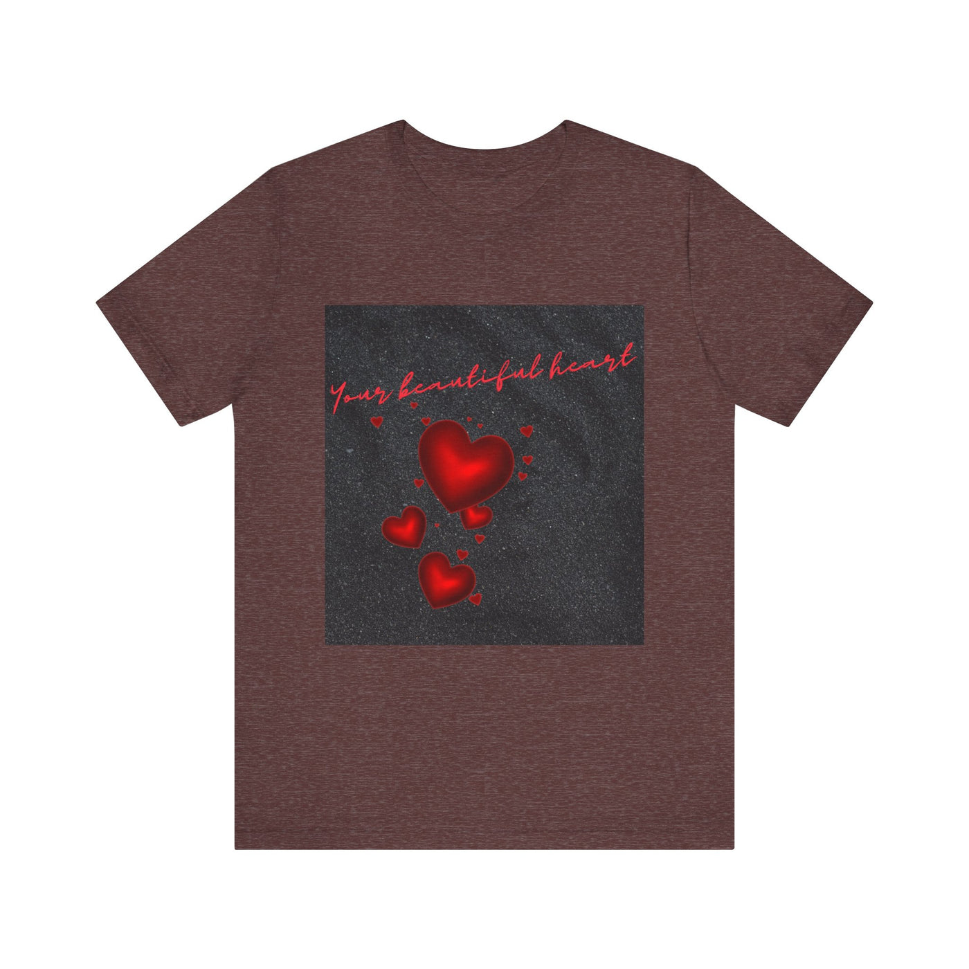 Your Beautiful Heart Unisex Short Sleeve Tee - Romantic Heart Design