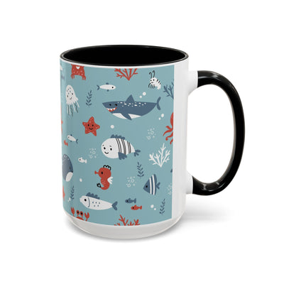 Cute Ocean Animal Accent Mug, Perfect Gift for Marine Lovers, Fun Coffee Cup, Sea Life Decor, Unique Birthday Present