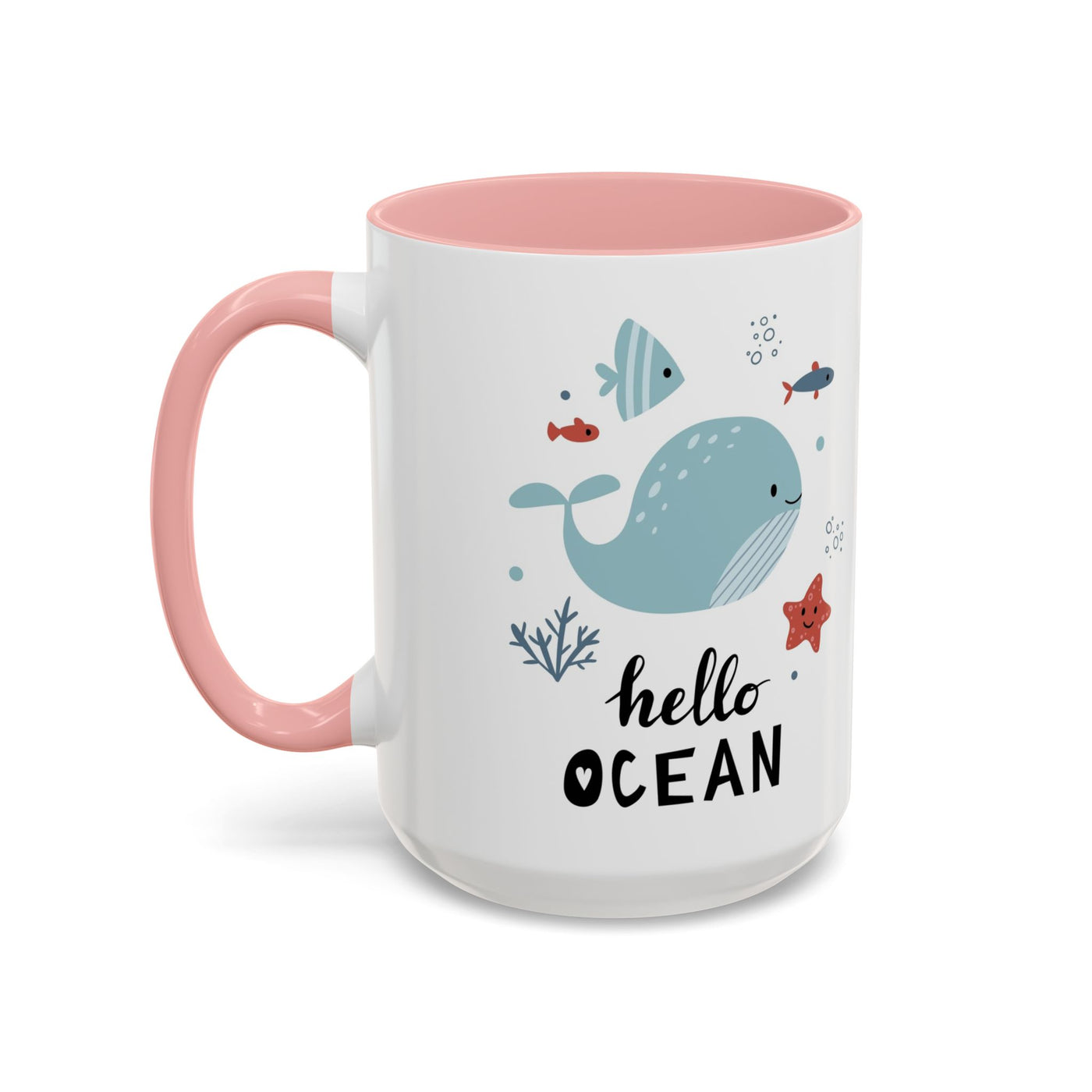 Cute Ocean Animal Accent Mug, Perfect Gift for Marine Lovers, Fun Coffee Cup, Sea Life Decor, Unique Birthday Present