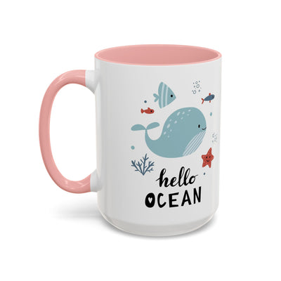 Cute Ocean Animal Accent Mug, Perfect Gift for Marine Lovers, Fun Coffee Cup, Sea Life Decor, Unique Birthday Present