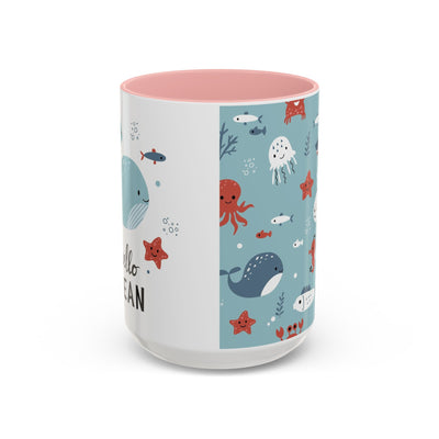 Cute Ocean Animal Accent Mug, Perfect Gift for Marine Lovers, Fun Coffee Cup, Sea Life Decor, Unique Birthday Present