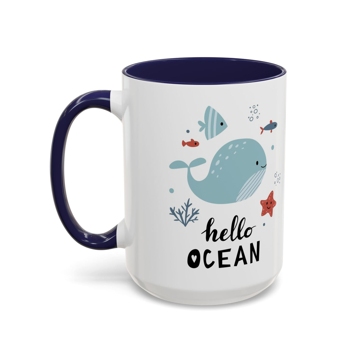 Cute Ocean Animal Accent Mug, Perfect Gift for Marine Lovers, Fun Coffee Cup, Sea Life Decor, Unique Birthday Present