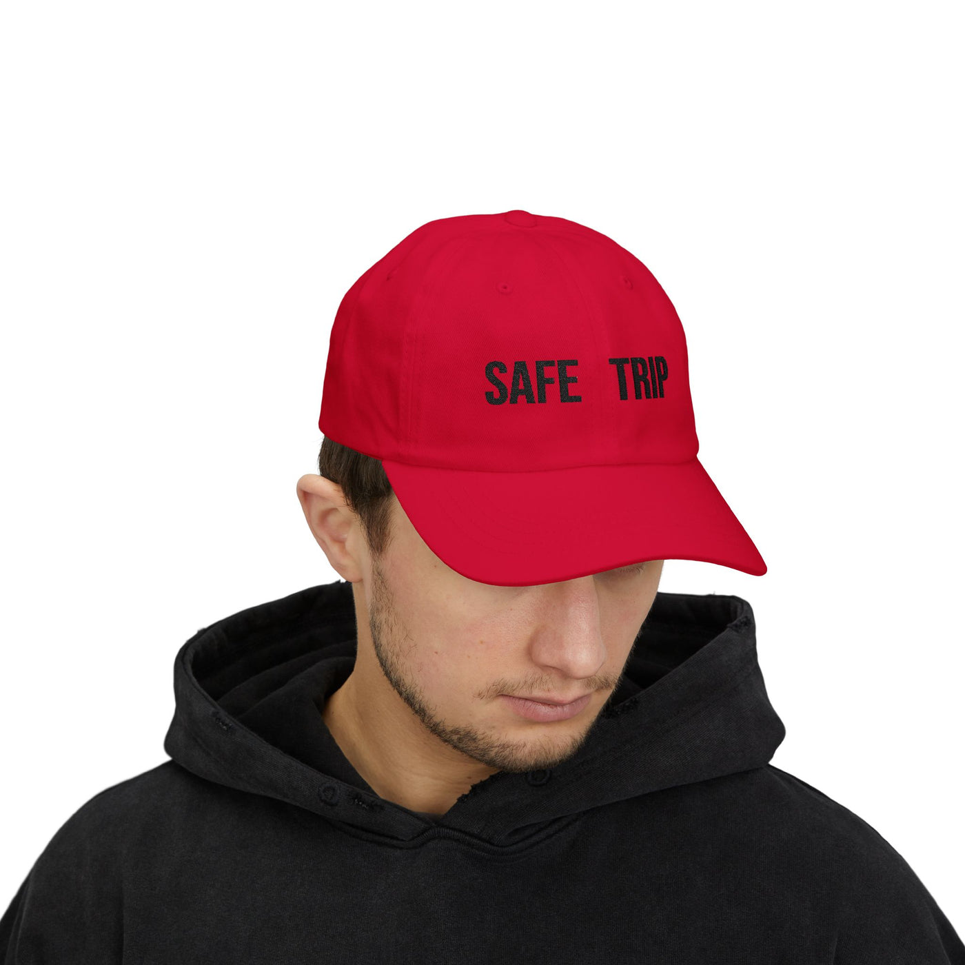 Safe Trip Classic Dad Cap - Casual Sun Hat, Travel Accessory, Gift for Dads, Everyday Wear, Adventure Ready
