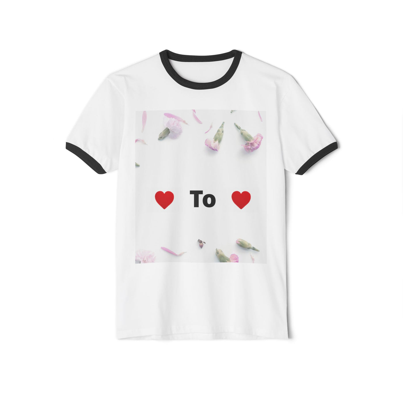 Love Hearts "To" Graphic Ringer Tee