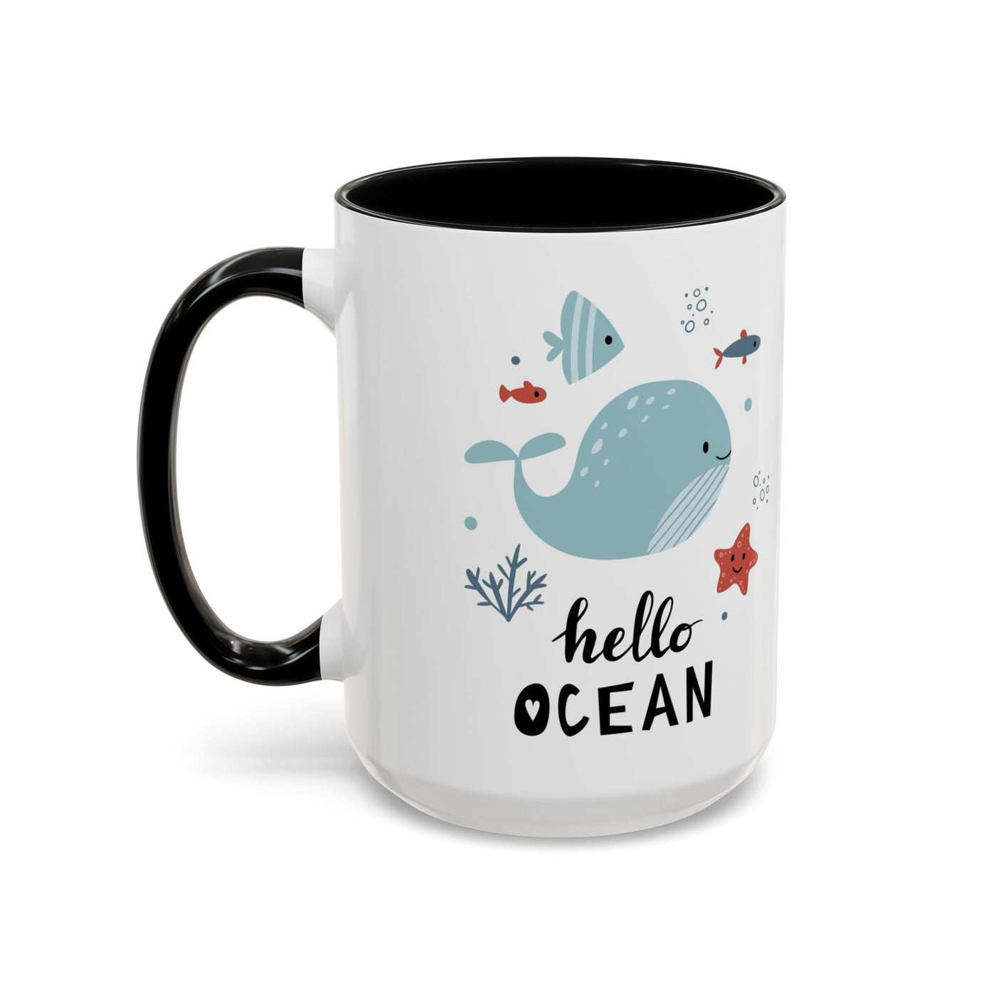 Cute Ocean Animal Accent Mug, Perfect Gift for Marine Lovers, Fun Coffee Cup, Sea Life Decor, Unique Birthday Present