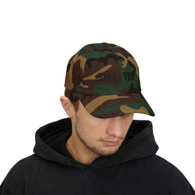 Safe Trip Classic Dad Cap - Casual Sun Hat, Travel Accessory, Gift for Dads, Everyday Wear, Adventure Ready