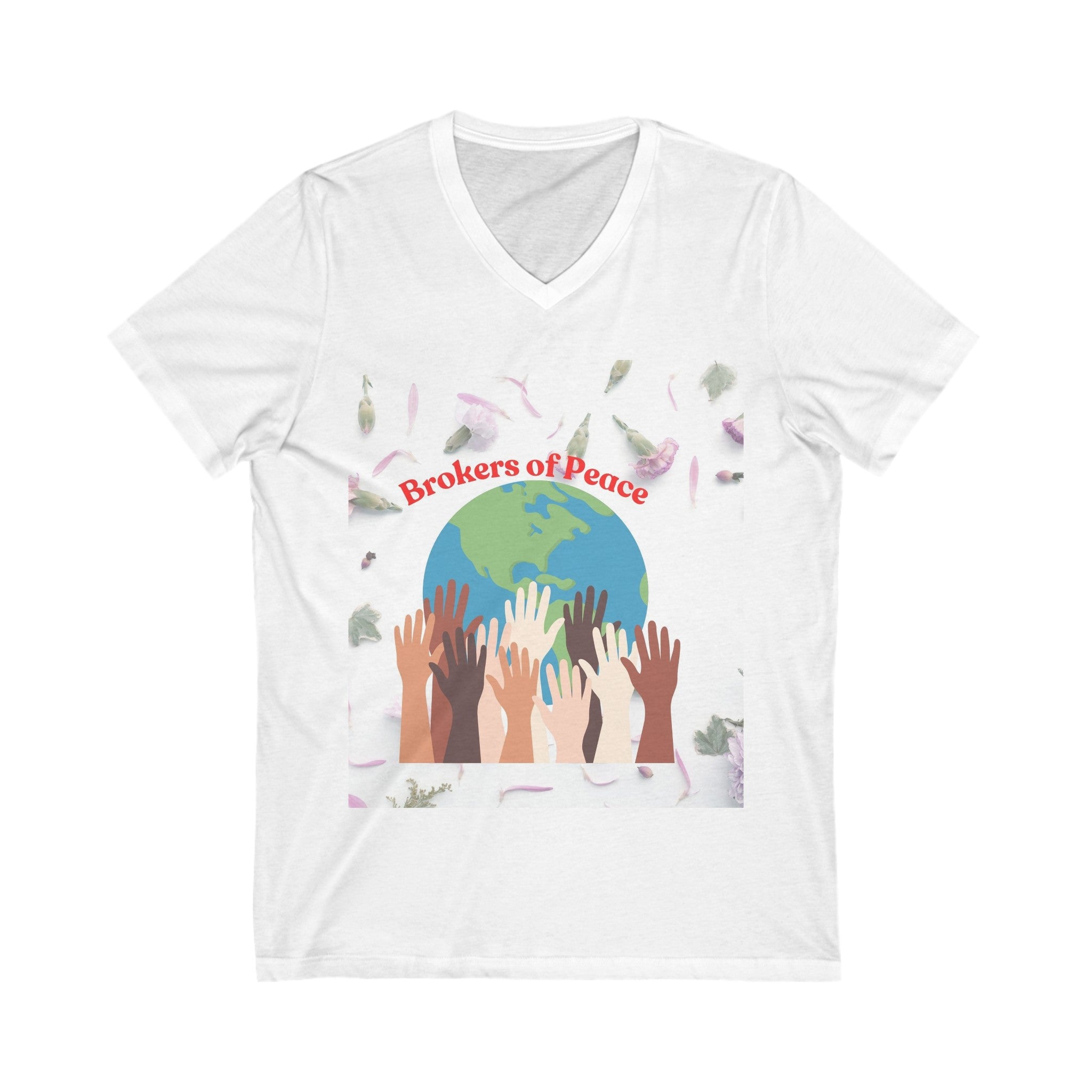 Unisex Jersey Short Sleeve V-Neck Tee