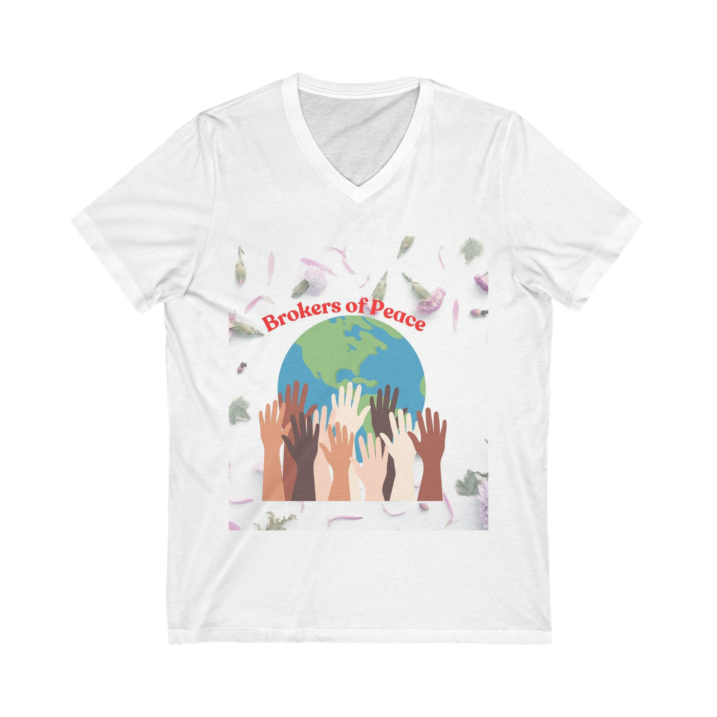 Unisex Jersey Short Sleeve V-Neck Tee