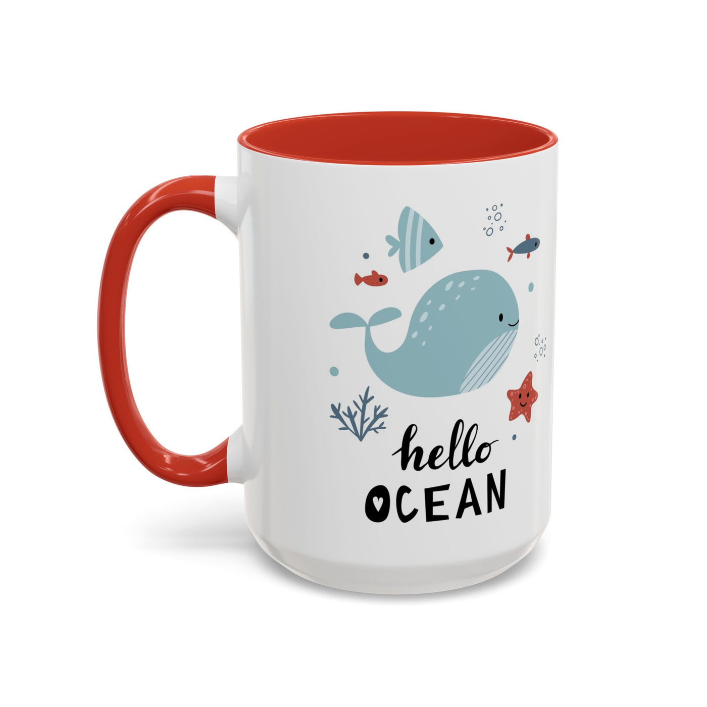 Cute Ocean Animal Accent Mug, Perfect Gift for Marine Lovers, Fun Coffee Cup, Sea Life Decor, Unique Birthday Present