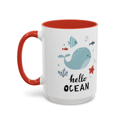 Cute Ocean Animal Accent Mug, Perfect Gift for Marine Lovers, Fun Coffee Cup, Sea Life Decor, Unique Birthday Present