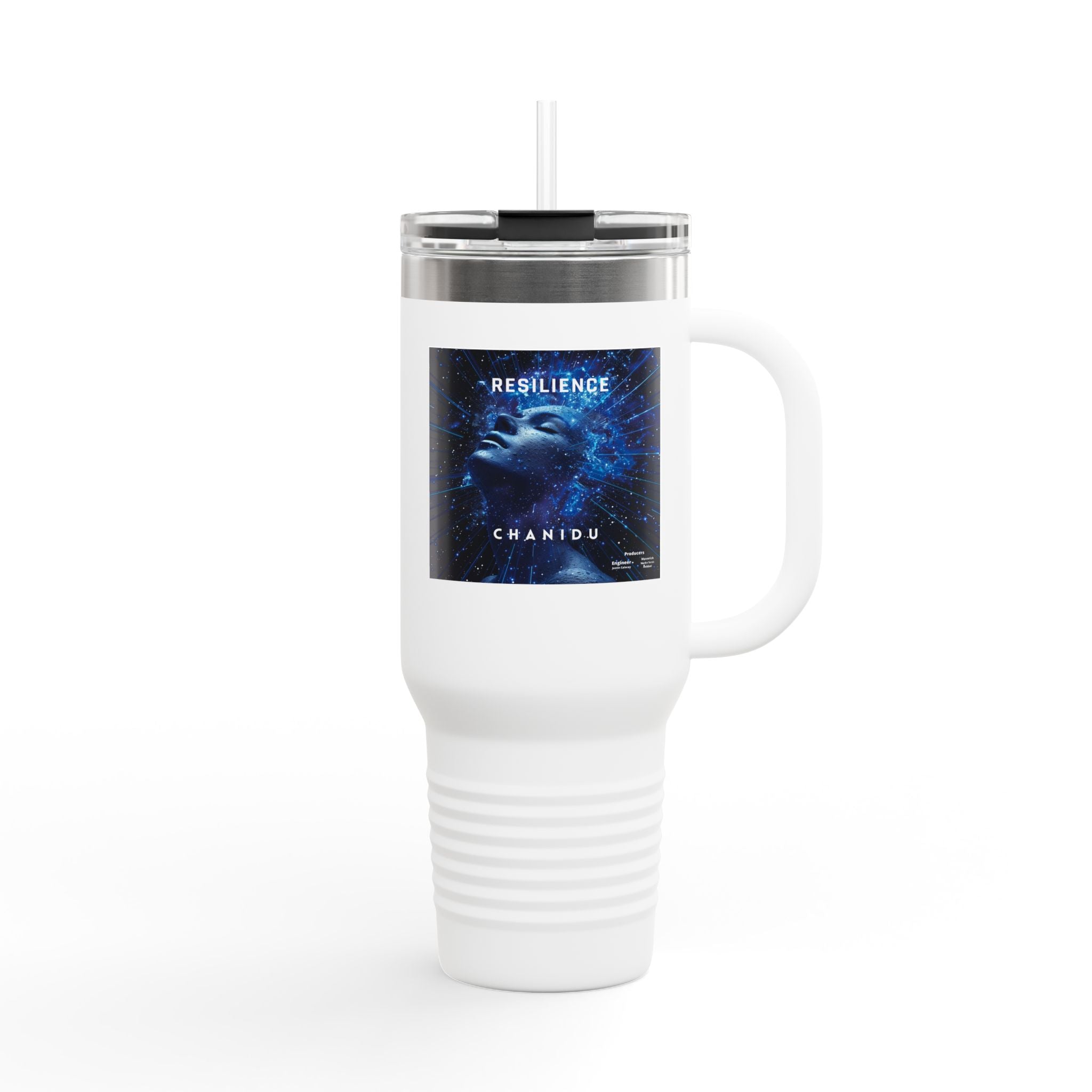 40oz Insulated Travel Mug — "Resilience" Cosmic Art Design