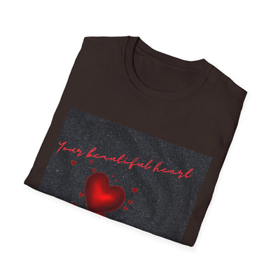 Your Beautiful Heart Unisex Softstyle T-Shirt - Perfect Gift for Valentine's Day & Everyday Wear