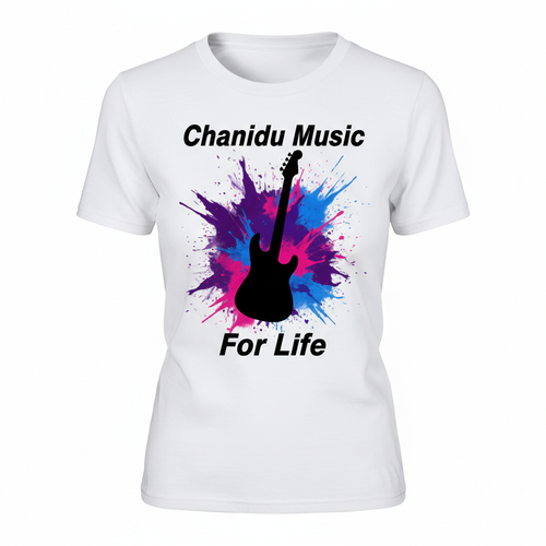 Chanidu Music Jersey Tee Guitar Design
